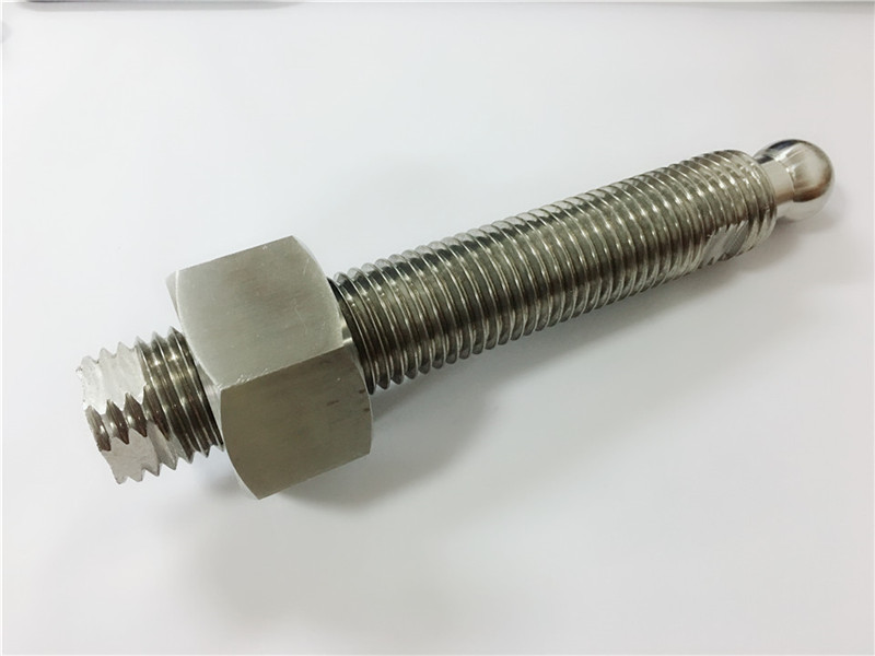 pasgemaakte hoë kwaliteit cnc draaibank titanium bal stoet bevestigingsmiddele