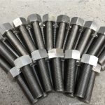 254smo uns s31254 en1.4547 boute en moere 1-1 / 2 ”-8unx180mm draadstaaf