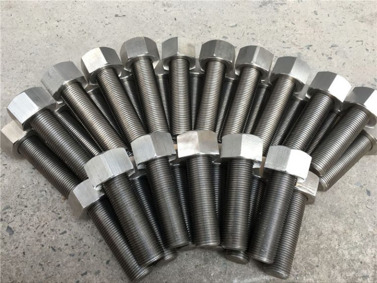 254smo uns s31254 en1.4547 boute en moere 1-1 / 2 ”-8unx180mm draadstaaf